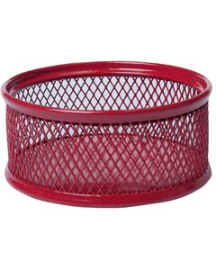 Підставка для скріпок, металева, червона  d80x38мм (Im-off), фото  | SNABZHENIE.com.ua