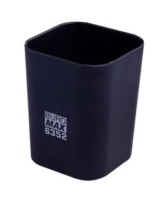 Стакан пластиковий для канц. приладдя, RUBBER TOUCH, чорний  Пластик (Im-off), фото  | SNABZHENIE.com.ua