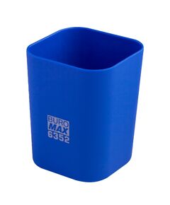 Стакан пластиковий для канц. приладдя, RUBBER TOUCH, синій  Пластик (Im-off), фото  | SNABZHENIE.com.ua