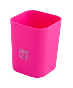 Стакан пластиковий для канц. приладдя, RUBBER TOUCH, рожевий  Пластик (Im-off), фото  | SNABZHENIE.com.ua