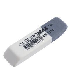 Гумка подвійна з абразивною частиною M, 55x14x8 мм, синт.каучук, біло-сіра  олівець. ручку. чорнила (Im-off), фото  | SNABZHENIE.com.ua