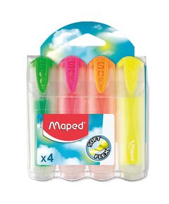 Текст-маркер FLUO PEPS Ultra Soft TRANSPARENT, набір із 4 шт., блістер, асорті  Набір (Im-off), фото  | SNABZHENIE.com.ua