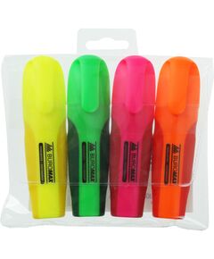 Набір з 4х текст-маркерів NEON (зел., рож., помар., жовт.), 2-4 мм, з гум.вставками  Набір (Im-off), фото  | SNABZHENIE.com.ua