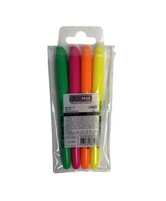 Набір з 4х текст-маркерів (жовт., помар., рож, зел.), JOBMAX, 2-4 мм, круглі  Набір (Im-off), фото  | SNABZHENIE.com.ua