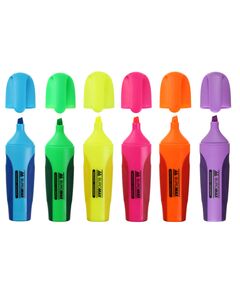 Набір з 6х текст-маркерів NEON, 2-4 мм, з гум.вставками  Набір (Im-off), фото  | SNABZHENIE.com.ua