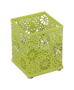 Підставка для ручок квадратна, SPRING, PASTEL, металева, салатова  Метал (Im-off), фото  | SNABZHENIE.com.ua