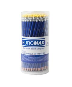 Олівець графітовий, JOBMAX, з гумкою  HB (BM.8514), фото  | SNABZHENIE.com.ua