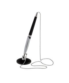 Ручка кулькова на підставці SILVER DeskPen, L2U, 0,7 мм, пласт.корпус, сині чорнила  0.7 (Im-off), фото  | SNABZHENIE.com.ua