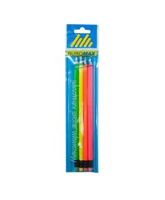 Олівець графітовий NEON, з гумкою, асорті  HB (BM.8520-4), фото  | SNABZHENIE.com.ua