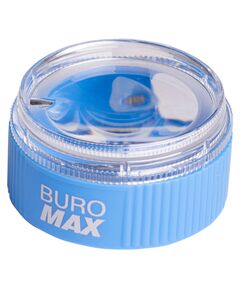 Чинка MASTER, 1 отв., з контейнером, німецкі леза, пласт. корпус, блакитна  лезо з інструментальної сталі, фото  | SNABZHENIE.com.ua