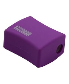 Чинка ALFA, RUBBER TOUCH, 2 отв., контейнер, пластик. корпус, асорті  Rubber Touch. безпечне лезо. два режими заточування, фото  | SNABZHENIE.com.ua