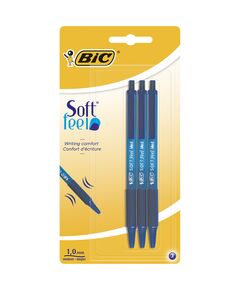 Ручка "Soft Feel Clic Grip", синя, 3шт в блістері  0.3 (Im-off), фото  | SNABZHENIE.com.ua