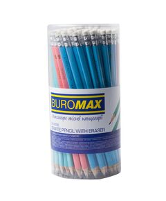 Олівець графітовий PASTEL, асорті, з гумкою  HB (BM.8526), фото  | SNABZHENIE.com.ua