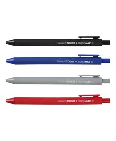 Ручка масляна, 0,5 мм, Rubber Touch, асорті корпусів (син., черв., чорн., сір.), сині чорнила  0.5 (Im-off), фото  | SNABZHENIE.com.ua