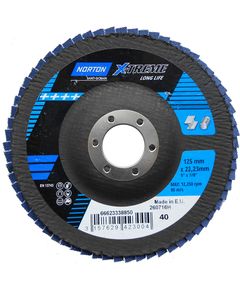 Шлифовальный круг лепестковый NORTON VULCAN X-TREME 125х22 мм Р40, фото  | SNABZHENIE.com.ua