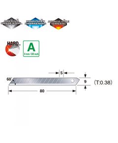 Лезо сегментне 9мм TAJIMA Endura-Blade LCB30, 10 шт. в упаковці, фото  | SNABZHENIE.com.ua