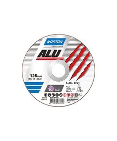 Диск отрезной по алюминию NORTON-Alu A60Q; Ø= 125/22,2 мм, t= 1,6 мм, фото  | SNABZHENIE.com.ua