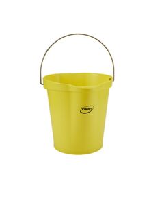 Відро пластикове з металевою ручкою, 12л, жовтий  12 (56866), фото  | SNABZHENIE.com.ua