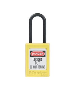 Замок навісний діелектричний із термопластику Zenex, жовтий  4.76 мм (S32), фото  | SNABZHENIE.com.ua