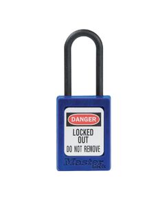 Замок навісний діелектричний із термопластику Zenex, синій  4.76 мм (S32), фото  | SNABZHENIE.com.ua