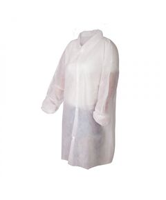 Халат одноразовий з манжетами накнопках  Універсальний, фото  | SNABZHENIE.com.ua