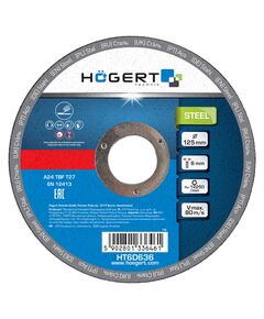HOEGERT Диски шліфувальні по металу (уп/10 шт)  125 (HT6D636), фото  | SNABZHENIE.com.ua