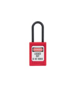 Замок навісний діелектричний із термопластику Zenex, червоний  4.76 мм (S32), фото  | SNABZHENIE.com.ua