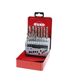 Набір спіральних свердел DIN 338 тип N, HSS-G в сталевому корпусі - 19 шт.  HSS-G (Ruko), фото  | SNABZHENIE.com.ua