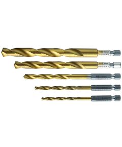 Набір свердл по металу 5 шт. HEX - хвостовик  4.5.6.8.10 (HT6D180), фото  | SNABZHENIE.com.ua