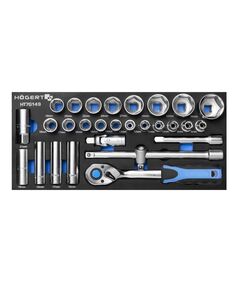 Набір голівок 1/2" з тріскачкою та аксесуарами в ложементі EVA  27 (HT7G149), фото  | SNABZHENIE.com.ua