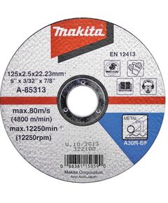 Відрізний диск по металу 125х2,5 30R, плаский  125 (A-85313), фото  | SNABZHENIE.com.ua