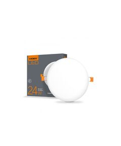 LED світильник безрамковий круглий VIDEX 24W 4100K 220V  24 (VL-DLFR-244), фото  | SNABZHENIE.com.ua