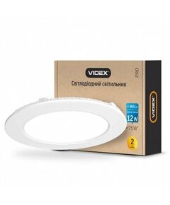 LED світильник вбудований круглий VIDEX 12W 5000K 220V  12 (VL-DLR-125), фото  | SNABZHENIE.com.ua