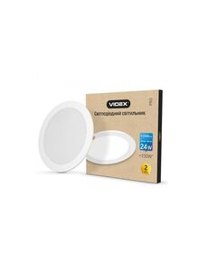 LED світильник вбудований круглий VIDEX 24W 5000K 220V  24 (VL-DLR-245), фото  | SNABZHENIE.com.ua