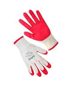 Перчатки хлопчатобумажные белые с красным латексным покрытием 69245 (вампирки), фото  | SNABZHENIE.com.ua