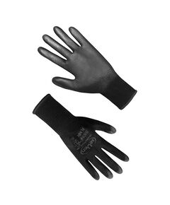 Перчатки синтетические черные с черным полиуретановым покрытием 69024 "б", 10 размер, фото  | SNABZHENIE.com.ua