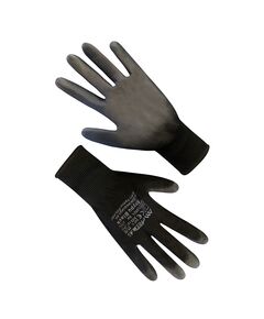 Перчатки синтетические черные с черным полиуретановым покрытием "б", р.10, фото  | SNABZHENIE.com.ua