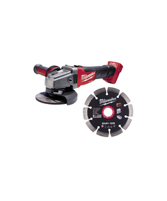 Шлифмашина угловая аккумуляторна MILWAUKEE, M18 FSAG125X-0, Ø125мм + Диск MILWAUKEE DUH 125 (10шт), фото  | SNABZHENIE.com.ua