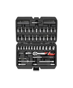 Набір головок торцевих і насадок викруткових YATO: квадрат 1/4" з прикладними інструментами 68 шт., фото  | SNABZHENIE.com.ua