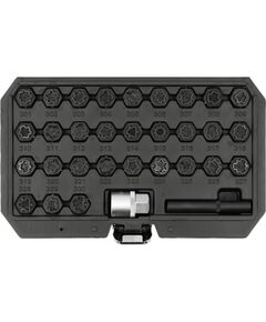 Торцеві вставки до захисних гвинтів колісних дисків авто Mercedes YATO з квадрат- 1/2", компл. 32 шт, фото  | SNABZHENIE.com.ua