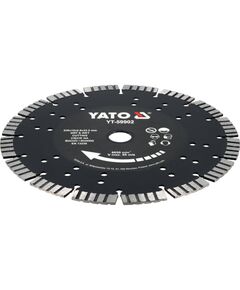 Диск відрізний алмазний по залізобетону і камінню YATO Ø=230/22.2х 2.8 мм, в мокрому і сухому режимі, фото  | SNABZHENIE.com.ua