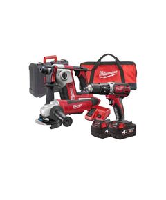 Набор инструментов аккумуляторных MILWAUKEE, M18 BPP3A-402B (ЗУ, 2х4Ач, M18 BPD, AG-115, BH. сумка), фото  | SNABZHENIE.com.ua