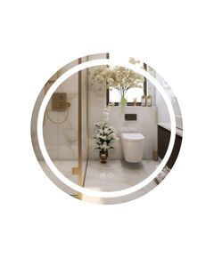 Зеркало Qtap Mideya (MI6) R700 с LED-подсветкой Touch, с антизапотеванием, диммером, рег. яркости QT2078NCR7070W, фото  | SNABZHENIE.com.ua