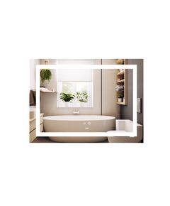 Зеркало Lidz Kubis (KU1) 700х500 с LED-подсветкой Touch, с антизапотеванием, с диммером, рег. яркости LD78LF90448485, фото  | SNABZHENIE.com.ua