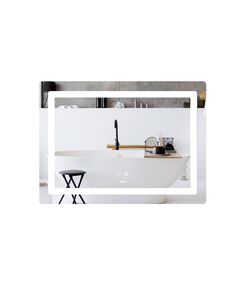 Зеркало Lidz Kubis (KU2) 700х500 с LED-подсветкой Touch, с антизапотеванием, с диммером, рег. яркости LD78LF90448486, фото  | SNABZHENIE.com.ua