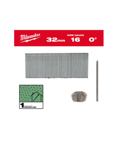 Гвозди оцинкованные с Т-образной головкой MILWAUKEE 16G/0°/32мм, (5000шт), фото  | SNABZHENIE.com.ua