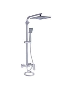 Душевая система универсальная Qtap Sloup на три потребителя (с изливом) QTSLO53103KNC49198 Chrome, фото  | SNABZHENIE.com.ua