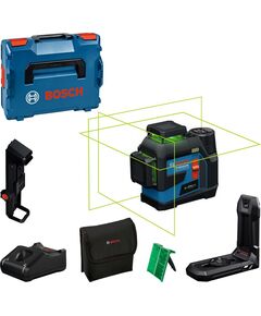 Нівелір лазерний Bosch GLL 12V-100-33 CG 12В/4АА акб1х2.0А·год до 30м ±0.3мм/м зелений промінь кейс 4.44кг, фото  | SNABZHENIE.com.ua