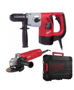 Набор инструментов MILWAUKEE PCE3 SET (префоратор PCE3, шлифмашина угловая AG10-125EK, HD кейс), фото  | SNABZHENIE.com.ua