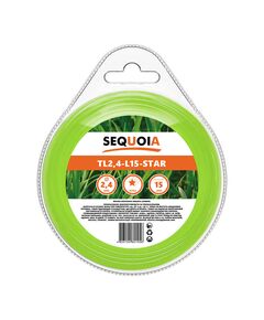 Косильная леска SEQUOIA TL2.4-L15-Star, 2.4 мм, 15 м для триммеров, фото  | SNABZHENIE.com.ua